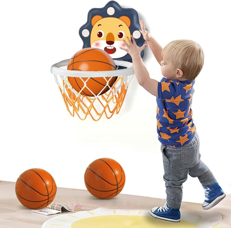 Indoor Mini Basketball Hoop for Toddlers - Gifts for Ages 1-4