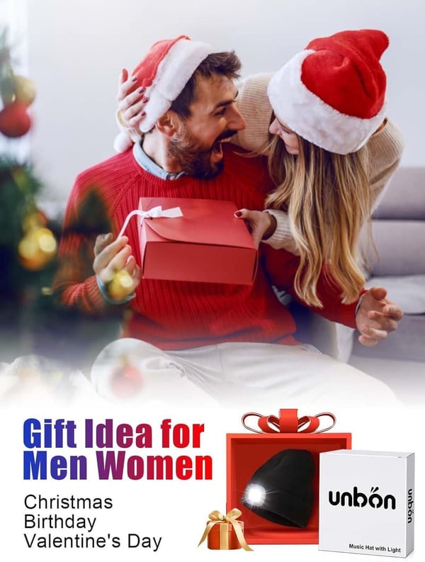 LED Beanie Hat with Built-in Light for Men - USB Rechargeable