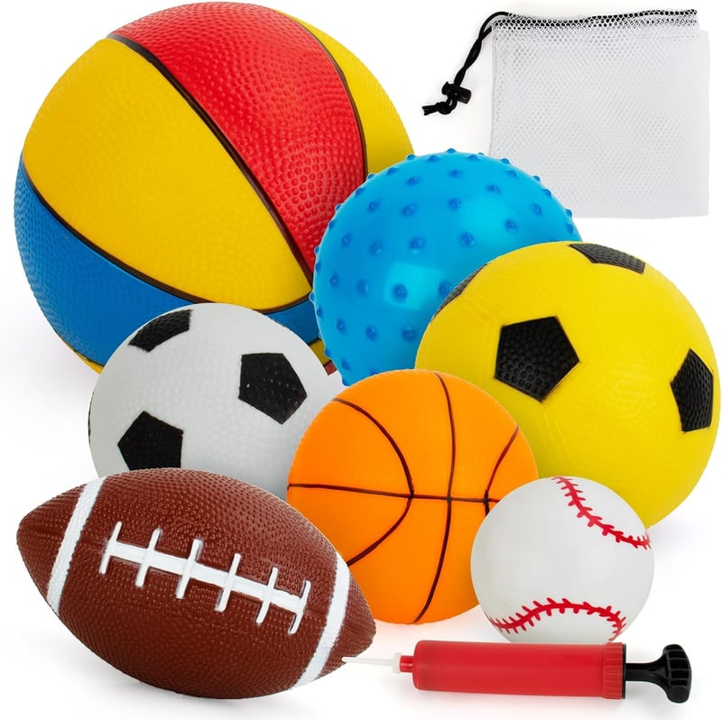 Toddler Sports Balls Set - 7 Soft Foam Toys for Ages 1-3