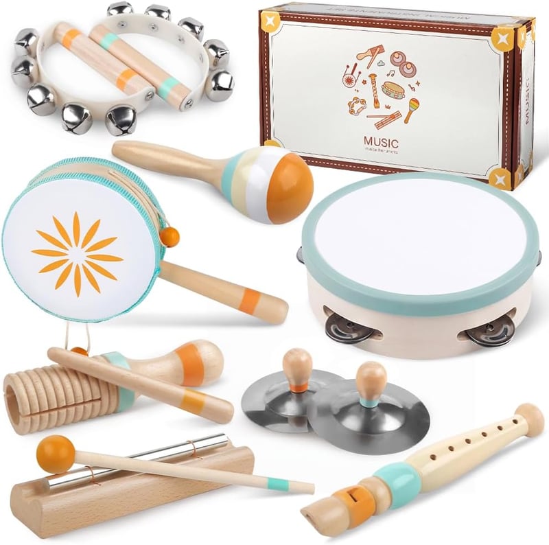 Montessori Wooden Musical Toys for Toddlers 1-3 Years