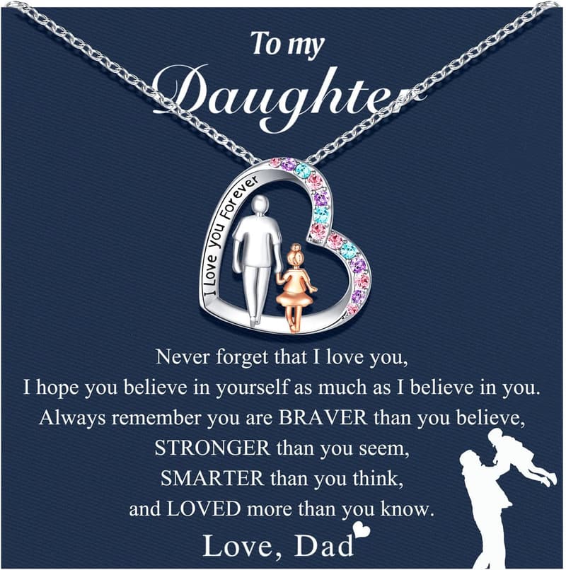 Daughter Necklace from Dad - Valentine's Birthday Gift