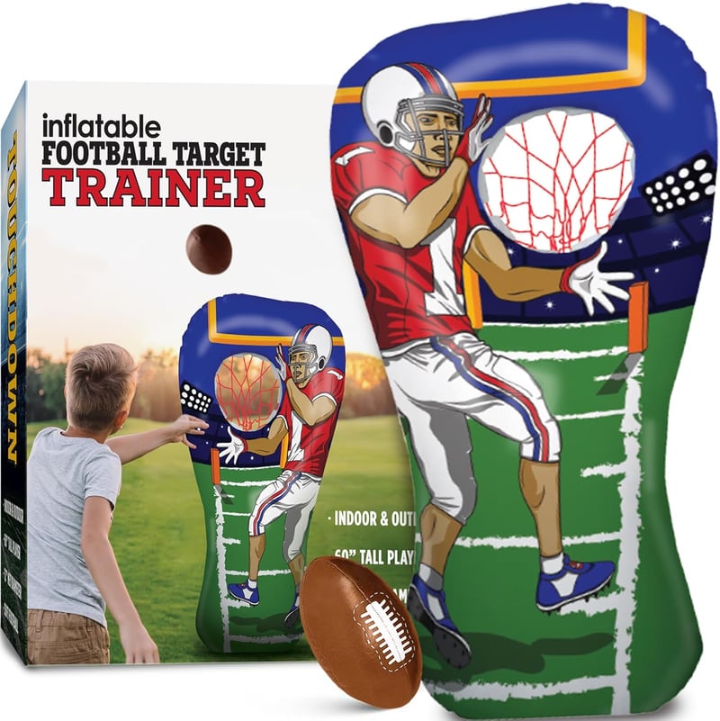 Inflatable Football Target Toss Game for Boys, Ages 8-12