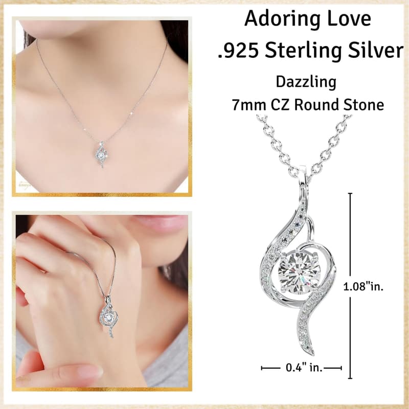 Sterling Silver Necklace Gift for Daughter from Dad