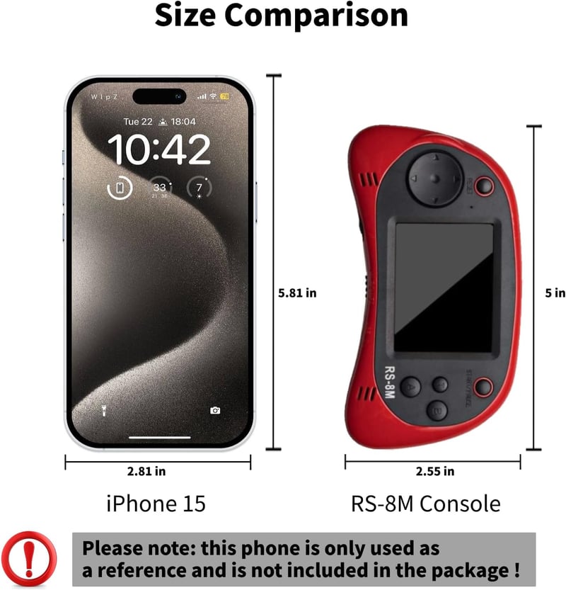 Portable 16-Bit Handheld Game Player for Kids (Ages 3-10)