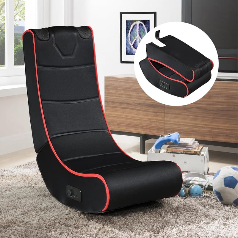 Foldable Gaming Chair with Built-in Speakers for Teens & Adults