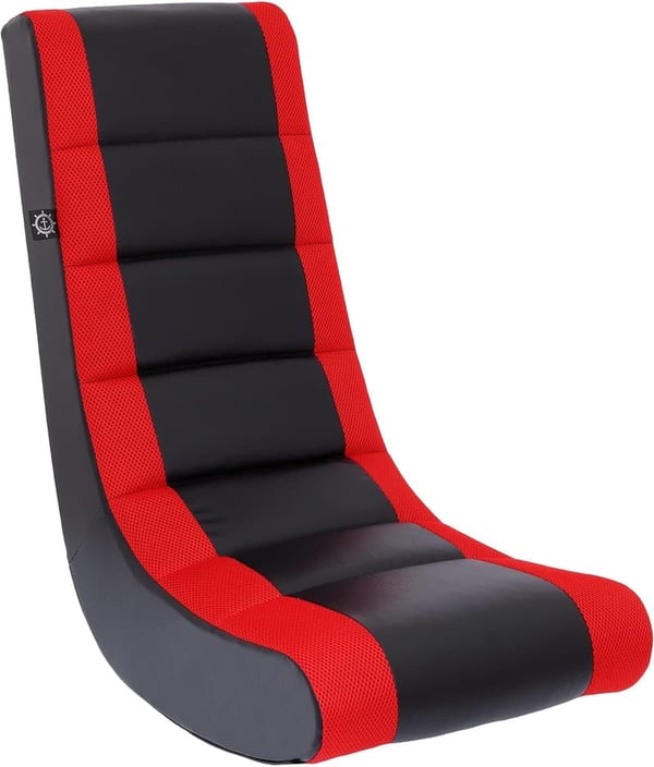 Classic Gaming Chair for Kids & Teens, Black/Red Racing Stripe