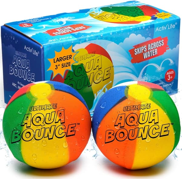Ultimate 3” Water Bouncing Balls - Beach & Pool Toys (2-Pack)