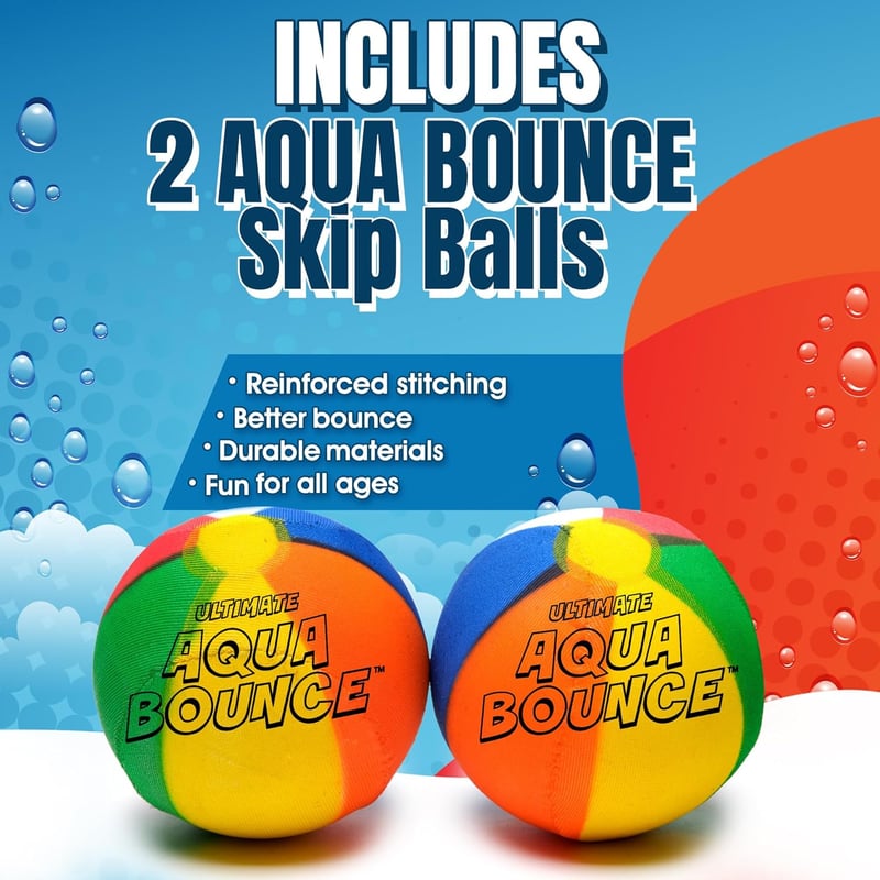 Ultimate 3” Water Bouncing Balls - Beach & Pool Toys (2-Pack)