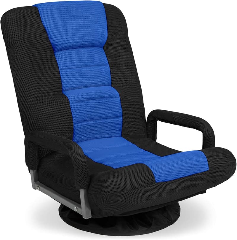 Multipurpose 360° Gaming Chair with Lumbar Support - Black/Blue