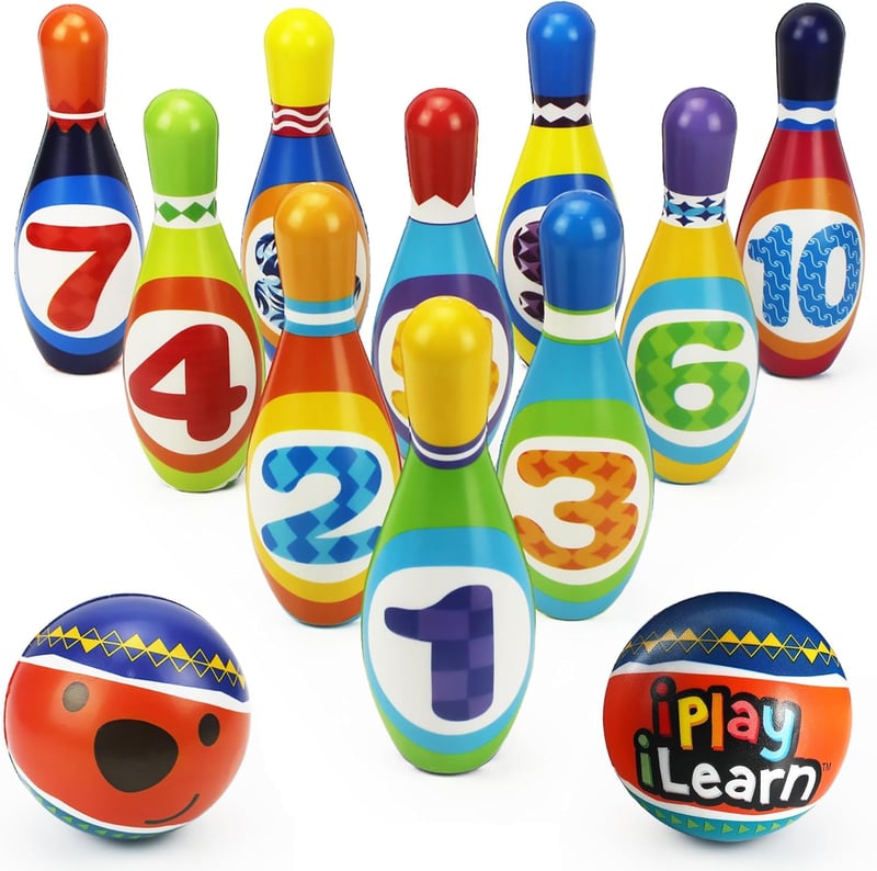 Toddler Bowling Set with Foam Pins & Balls - Birthday Gift