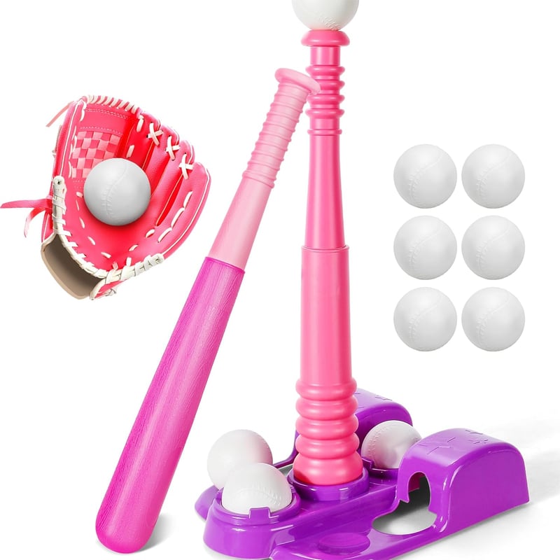 Toddler T-Ball Set with Glove & Tee for Ages 3-8