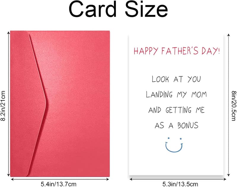 Funny Father's Day Card for Bonus Dads from Kids