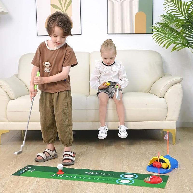 Kids Golf Set with Automatic Ball Return - Indoor/Outdoor Birthday Gift