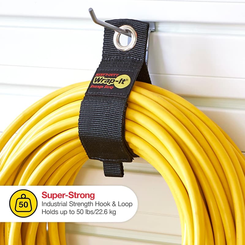 Heavy-Duty Storage Straps for Cables & Organizers - 6 Pack