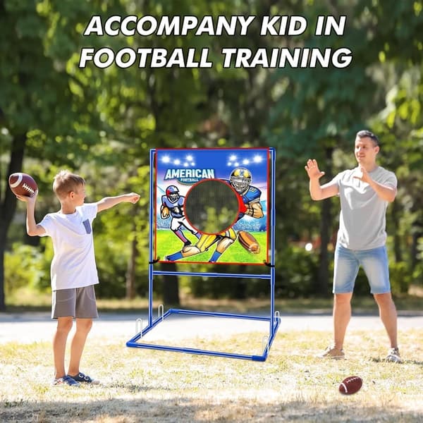 Inflatable Football Toss Target Game for Kids & Family Fun