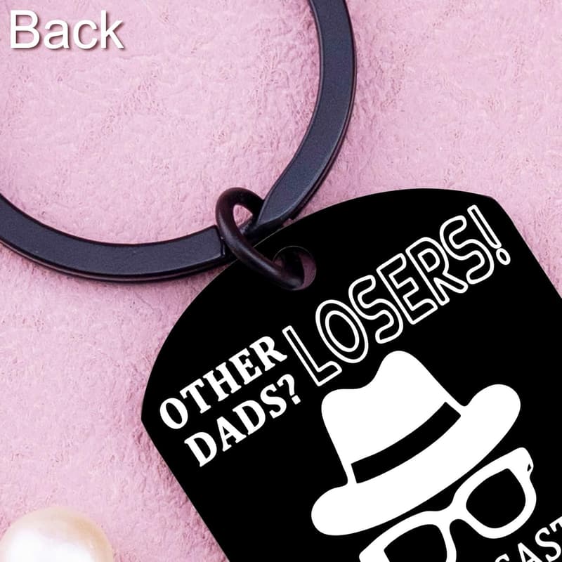 Father's Day Keychain Gift for New Dads from Daughter & Son