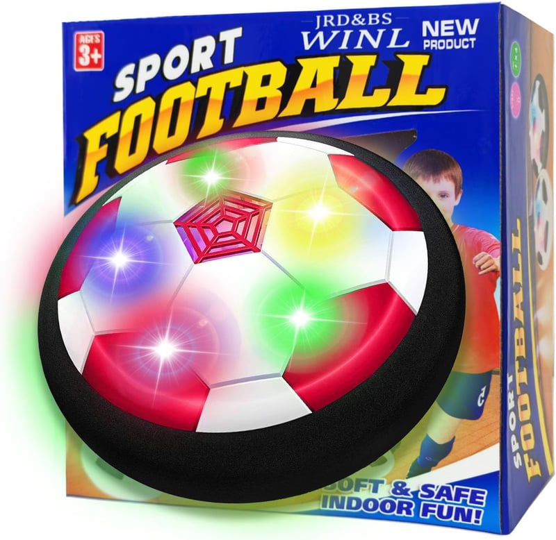 LED Hover Football Toy for Kids Ages 4-12, Indoor Soccer Game