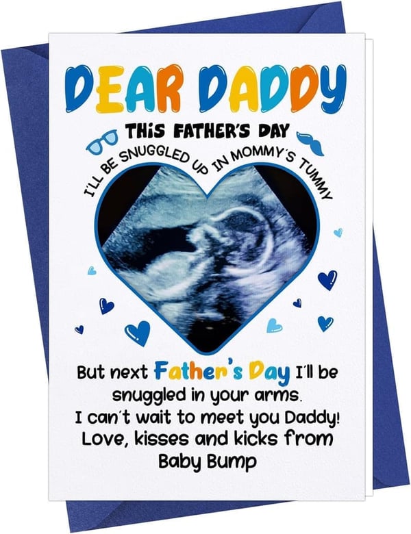 Happy 1st Father's Day Card for New Dads with Photo Insert