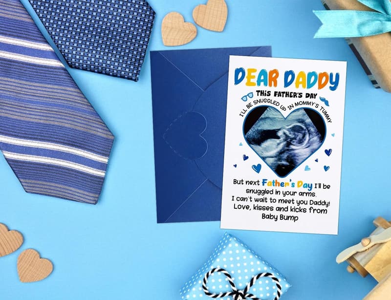 Happy 1st Father's Day Card for New Dads with Photo Insert