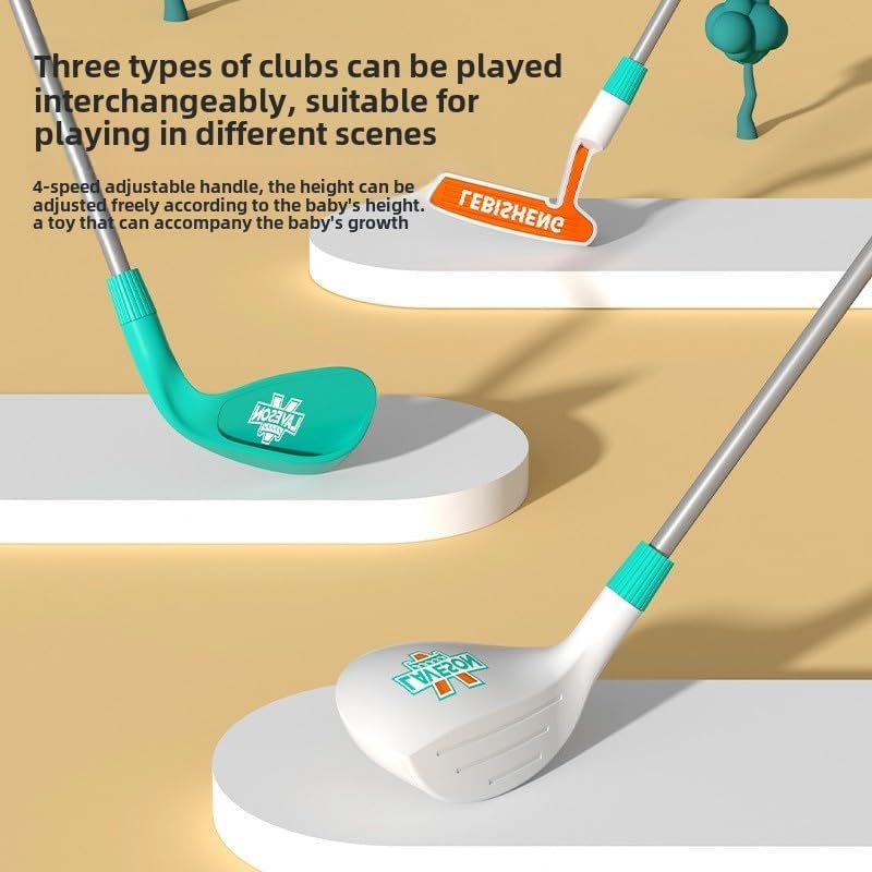 Kids Golf Set with Cart and Metal Clubs - 年齡 3-8