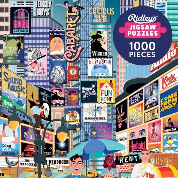 50 Must-See Musicals Puzzle - 1000-Piece Broadway Décor Gift