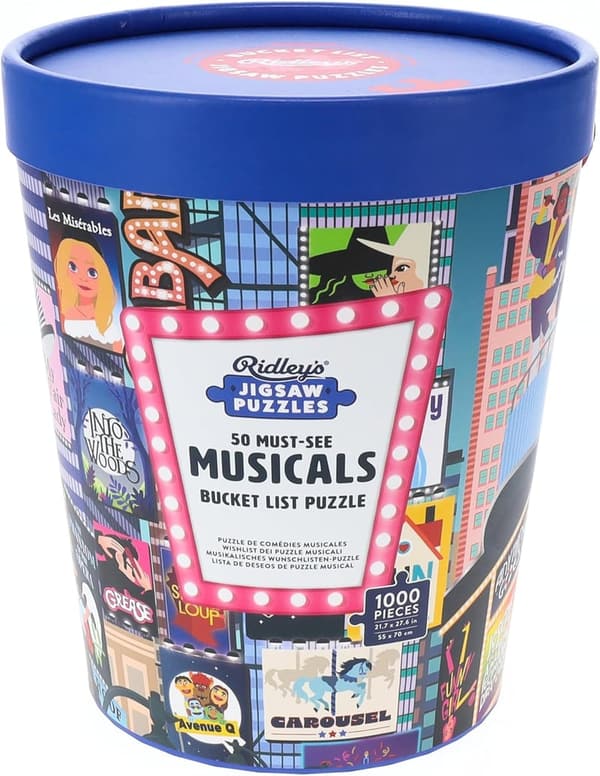 50 Must-See Musicals Puzzle - 1000-Piece Broadway Décor Gift