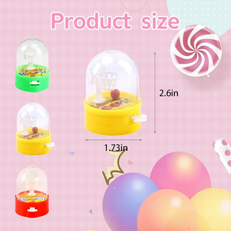 Mini Finger Basketball Game Set - 12 Pack Party Favors