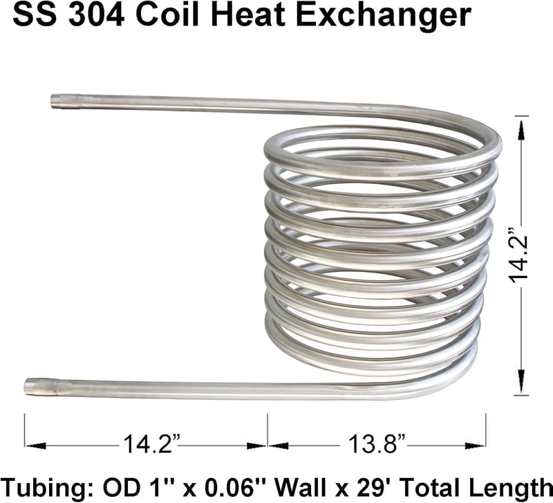 Outdoor Stainless Steel Heat Exchanger Coil Heater for Baths