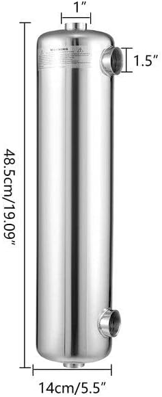 200kBtu Stainless Steel Pool Heat Exchanger for Spa & Solar