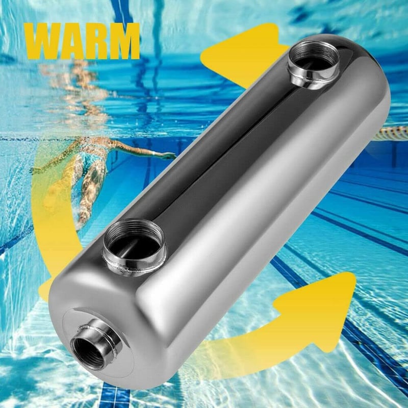 200kBtu Stainless Steel Pool Heat Exchanger for Spa & Solar
