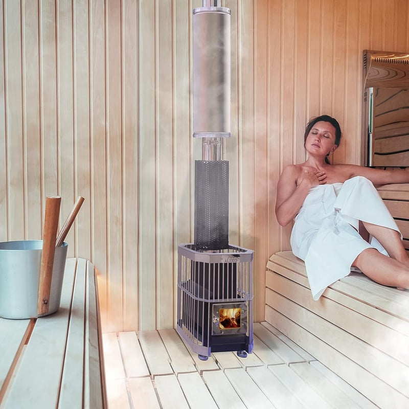 ALEKO 9-15 kW Wood Burning Sauna Heater with Chimney Kit
