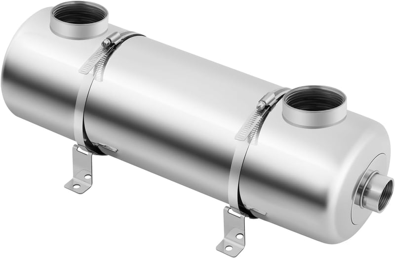 200 kBtu/hr Stainless Steel Pool Heat Exchanger for Pools & Spas