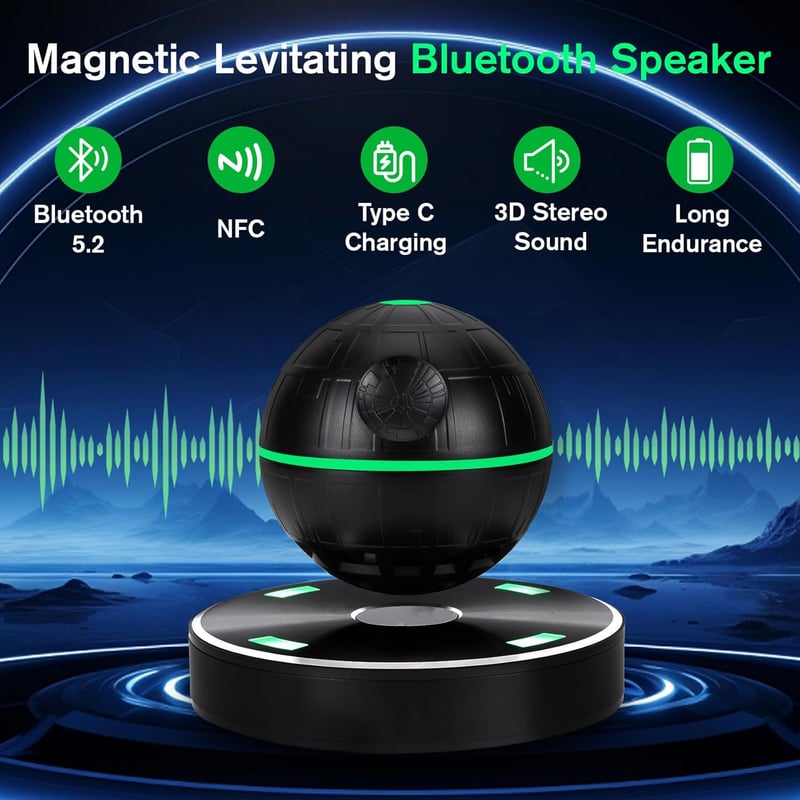 Magnetic Levitating Star Wars Bluetooth Speaker with 3D Stereo Sound