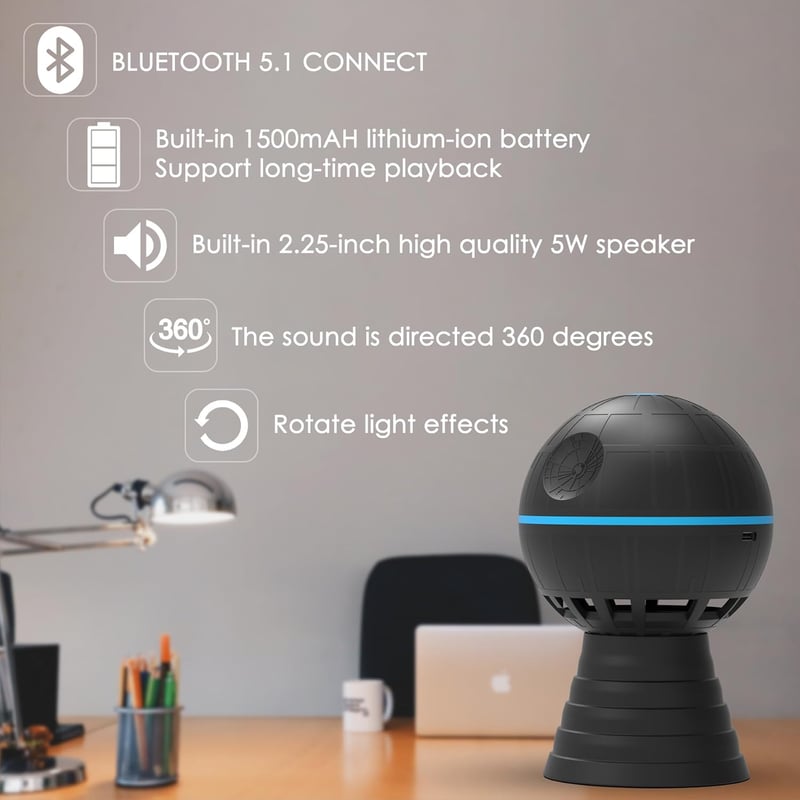 Bluetooth 5.1 Speaker - 10 Hour Playtime, Ideal Gifts for Men