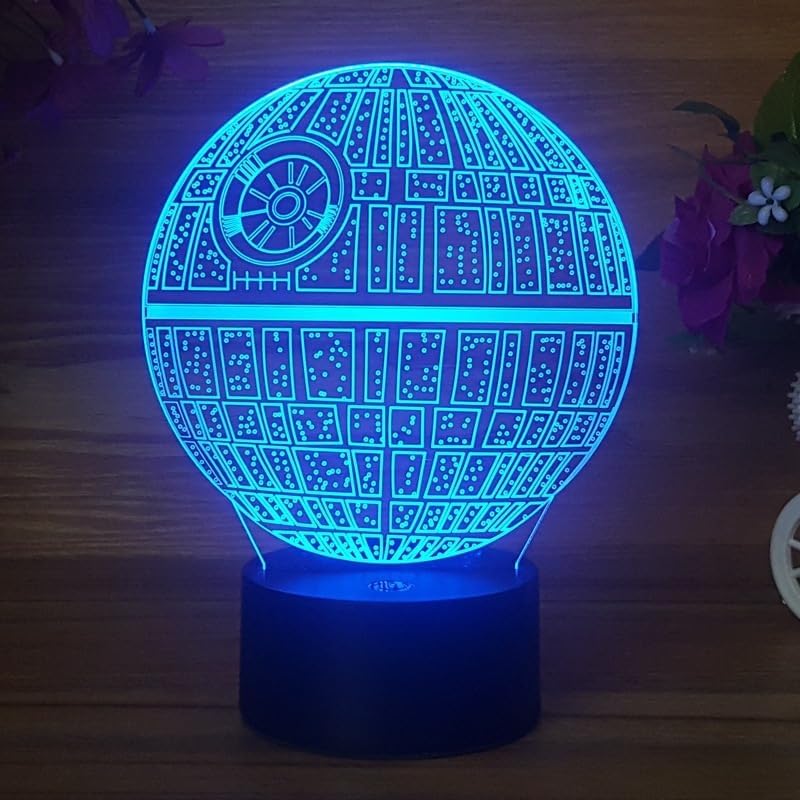 Star Wars Death Star 3D Lamp - LED Nightlight for Men/Women