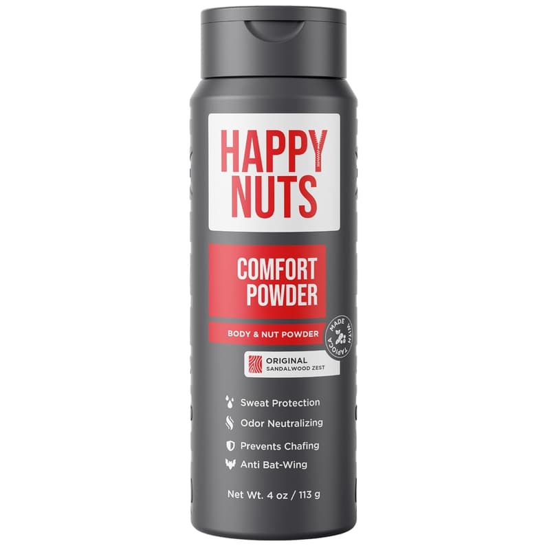 Happy Nuts Comfort Powder - Aluminum-Free Anti-Chafing Deodorant