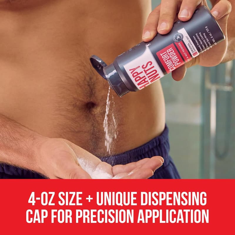Happy Nuts Comfort Powder - Aluminum-Free Anti-Chafing Deodorant