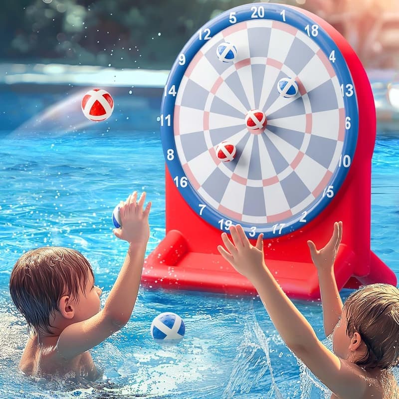 Inflatable Dart Board Pool Toy for Kids & Teens - Summer Fun