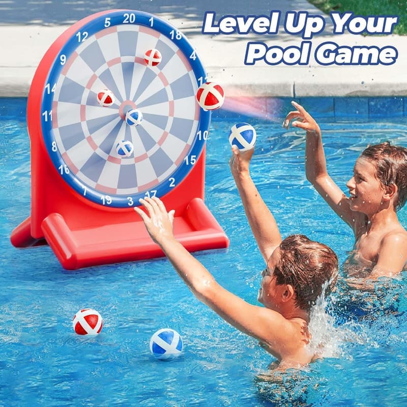 Inflatable Dart Board Pool Toy for Kids & Teens - Summer Fun