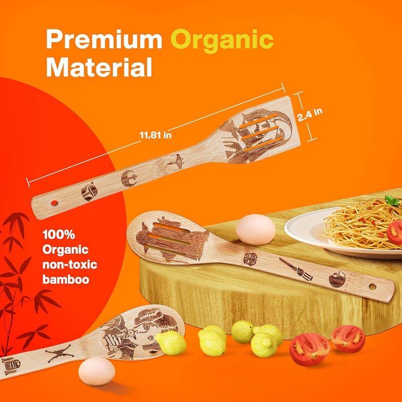 Star Wars Wooden Cooking Utensils Set for Men and Women