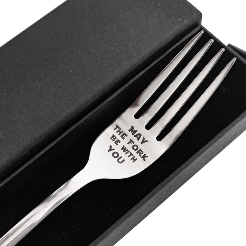 Laser Engraved Stainless Steel Fork in Gift Box for Star Wars Fans