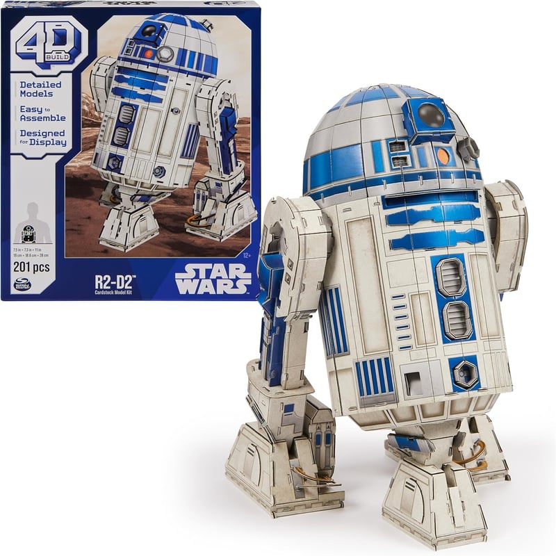 Star Wars R2-D2 4D Cardstock Model Kit for Fans 12+