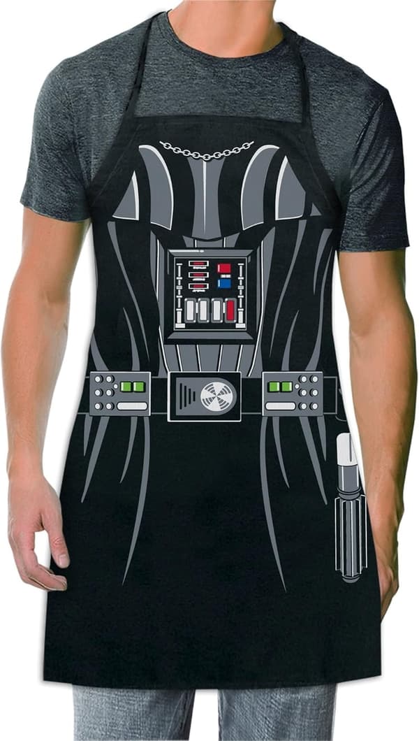 Darth Vader Adult Cotton Apron - Adjustable Black Design