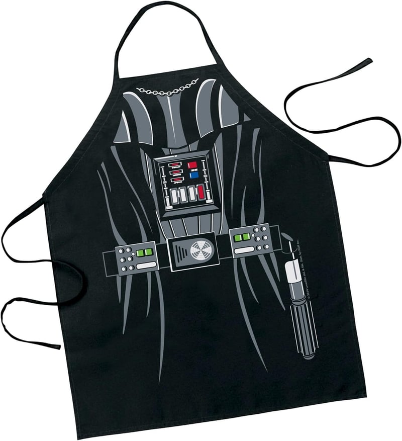 Darth Vader Adult Cotton Apron - Adjustable Black Design