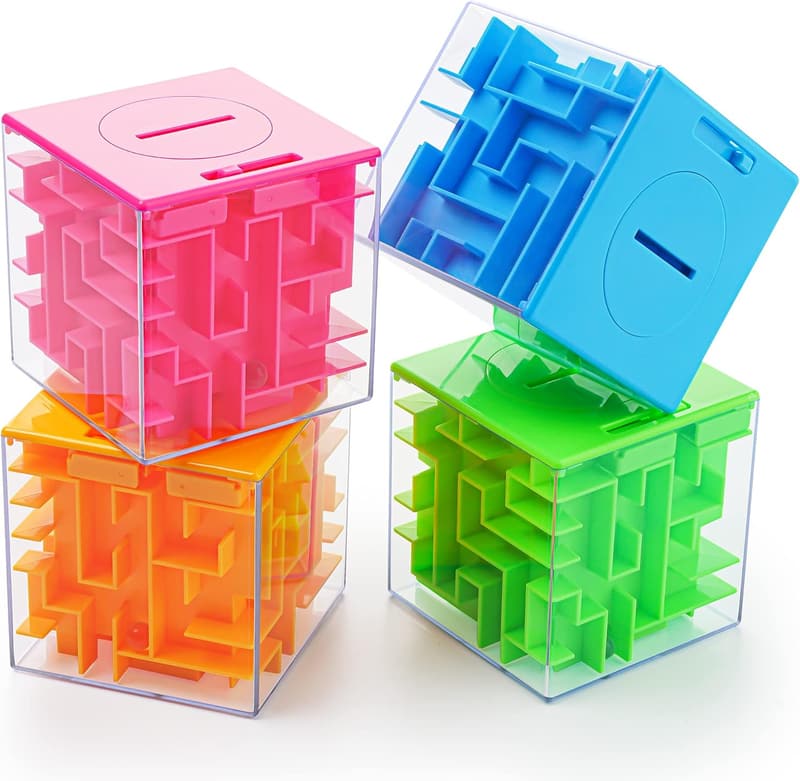 Money Maze Puzzle Gift Boxes (4 Pack) - Unique Money Holders