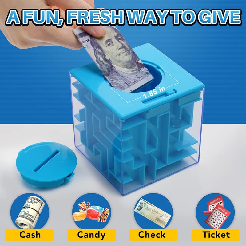 Money Maze Puzzle Gift Boxes (4 Pack) - Unique Money Holders