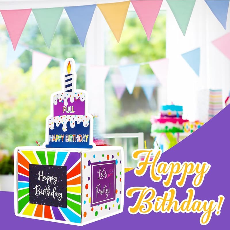 Birthday Money Box with Surprise Roll Gift for Kids and Adults