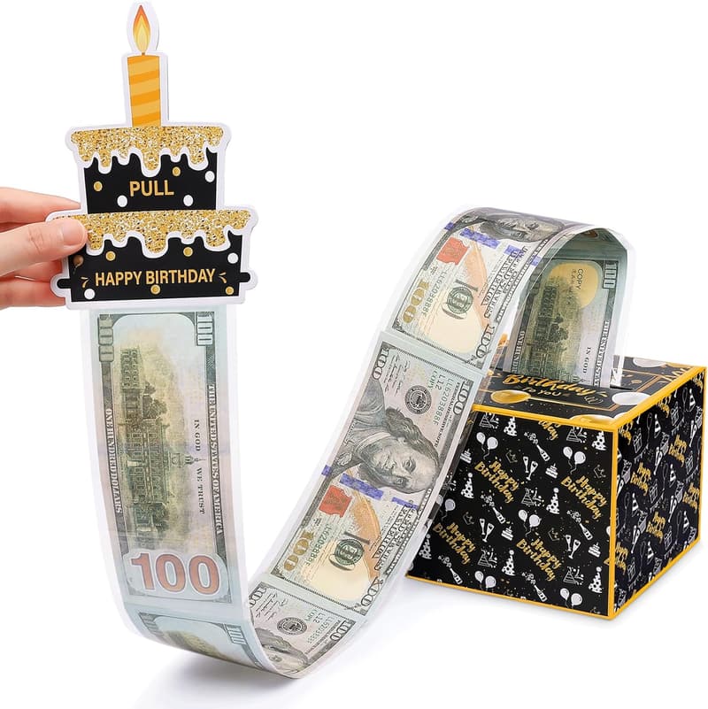 Birthday Money Box with Pull-Out Card & 100 Bags