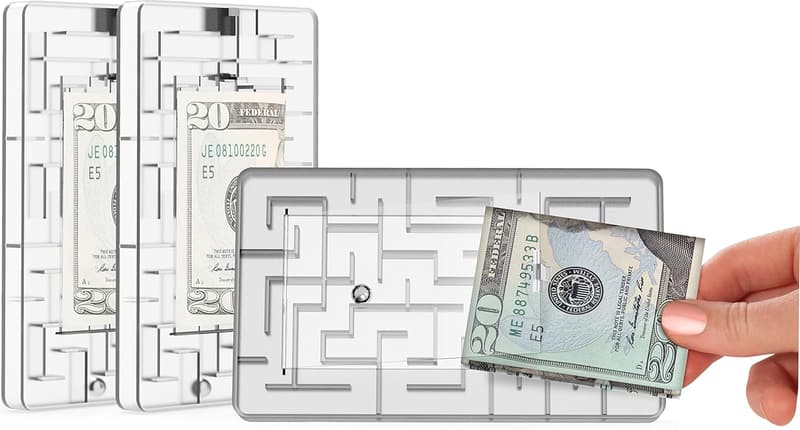 Money Maze Gift Holder - Fun Cash Puzzle Box (3 Pack)