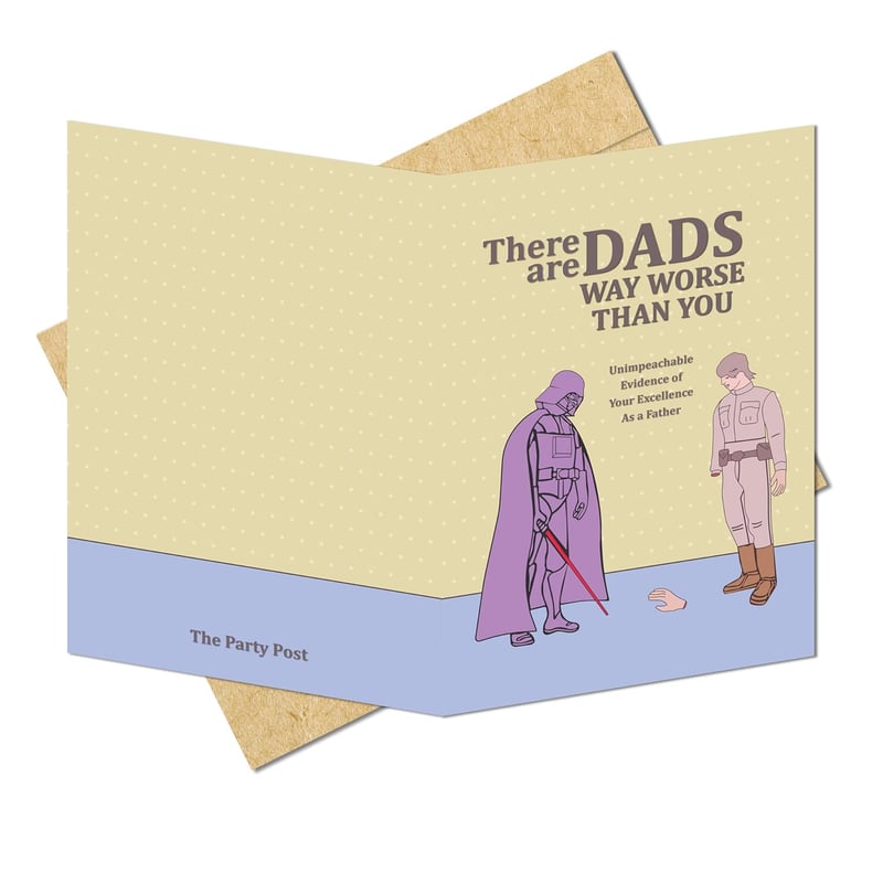 Funny Father's Day Jumbo Card - Star Wars Inspired Vaider & Luke